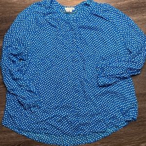 Boden blue printed blouse